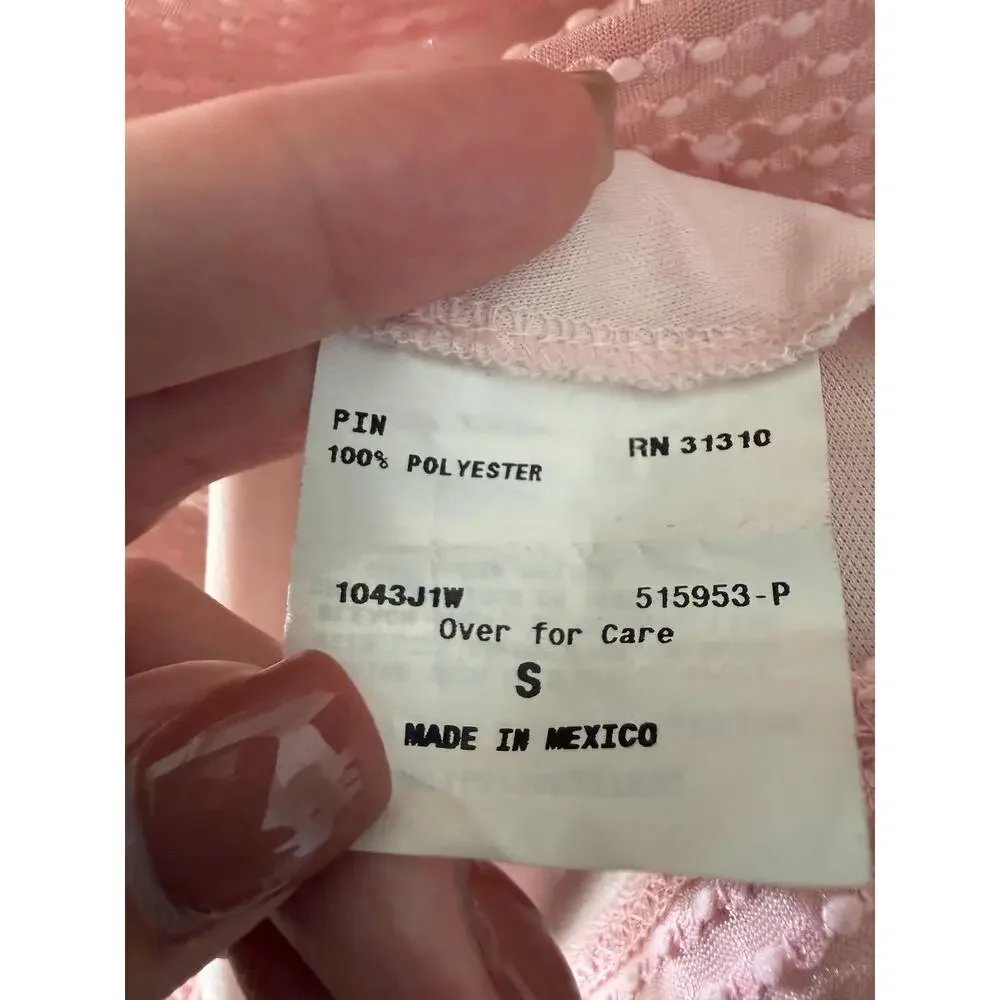 00's vintage baby pink coquette fairy cowl neck y2k tank top SMALL a. byer
